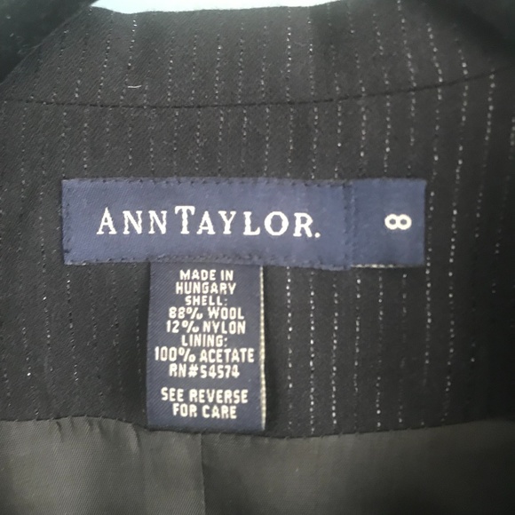 Ann Taylor Black Metalic Silver Jacket. 8 - Picture 2 of 5
